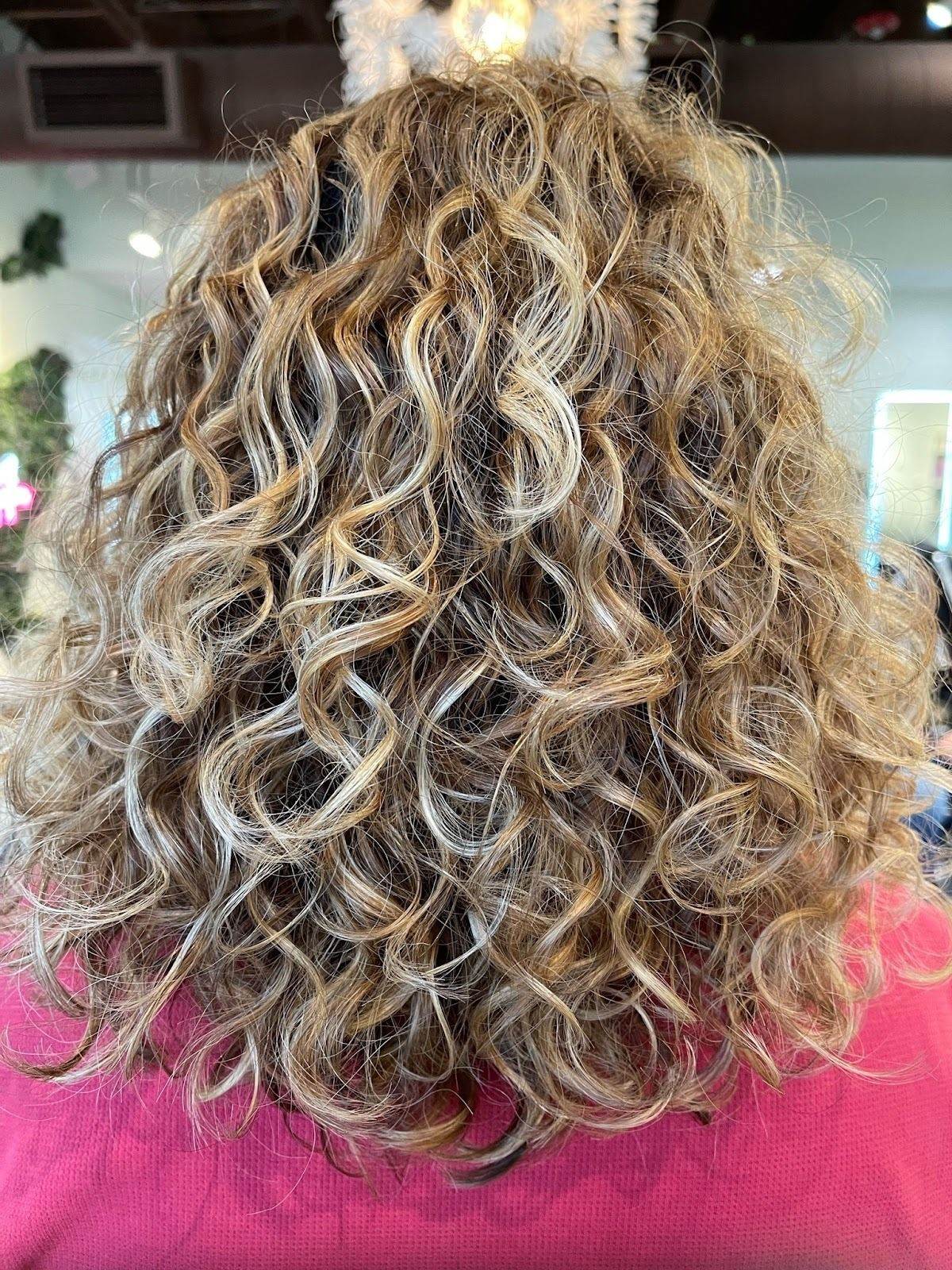 Curly color hairstyle